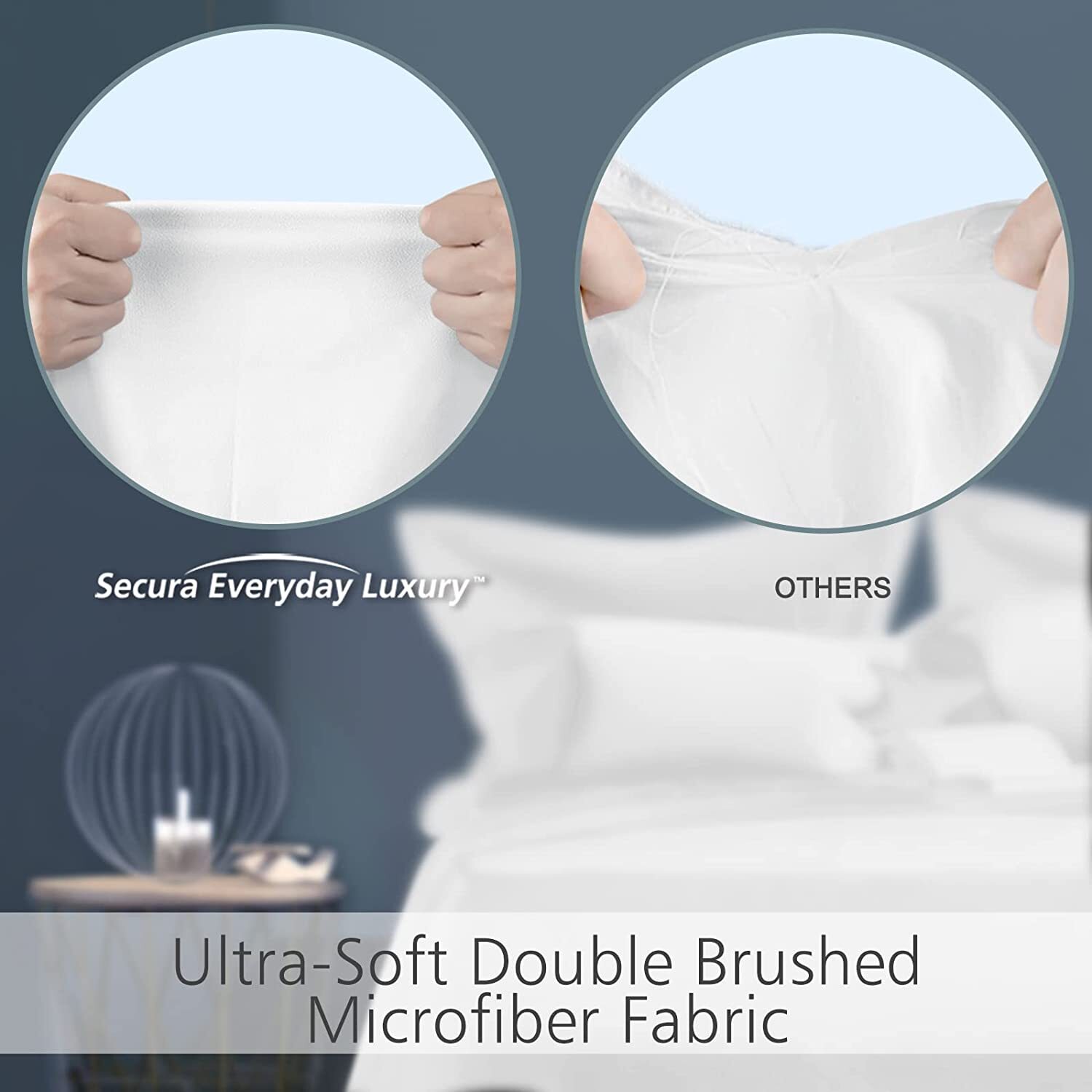 100 Hotel Soft Fitted Sheet Pillowcases Set S/Double/Queen King Bed