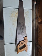 Vintage SANDVIK AB No. 277 5T/6P 24“ Rip Handsaw Taper Ground Teeth Sweden