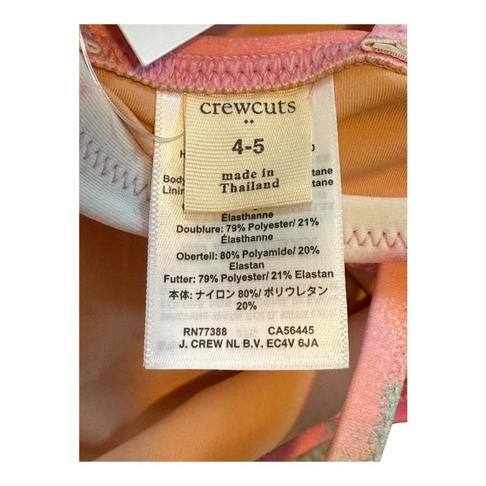 Top de natación Crewcuts Tie Dye UPF 50+ protección solar playa piscina verano talla 4-5 Foto 4 de 4