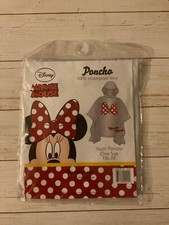 Disney Minnie Mouse Bow Youth One Size Vinyl Rain Poncho Jerry Leigh Vacation