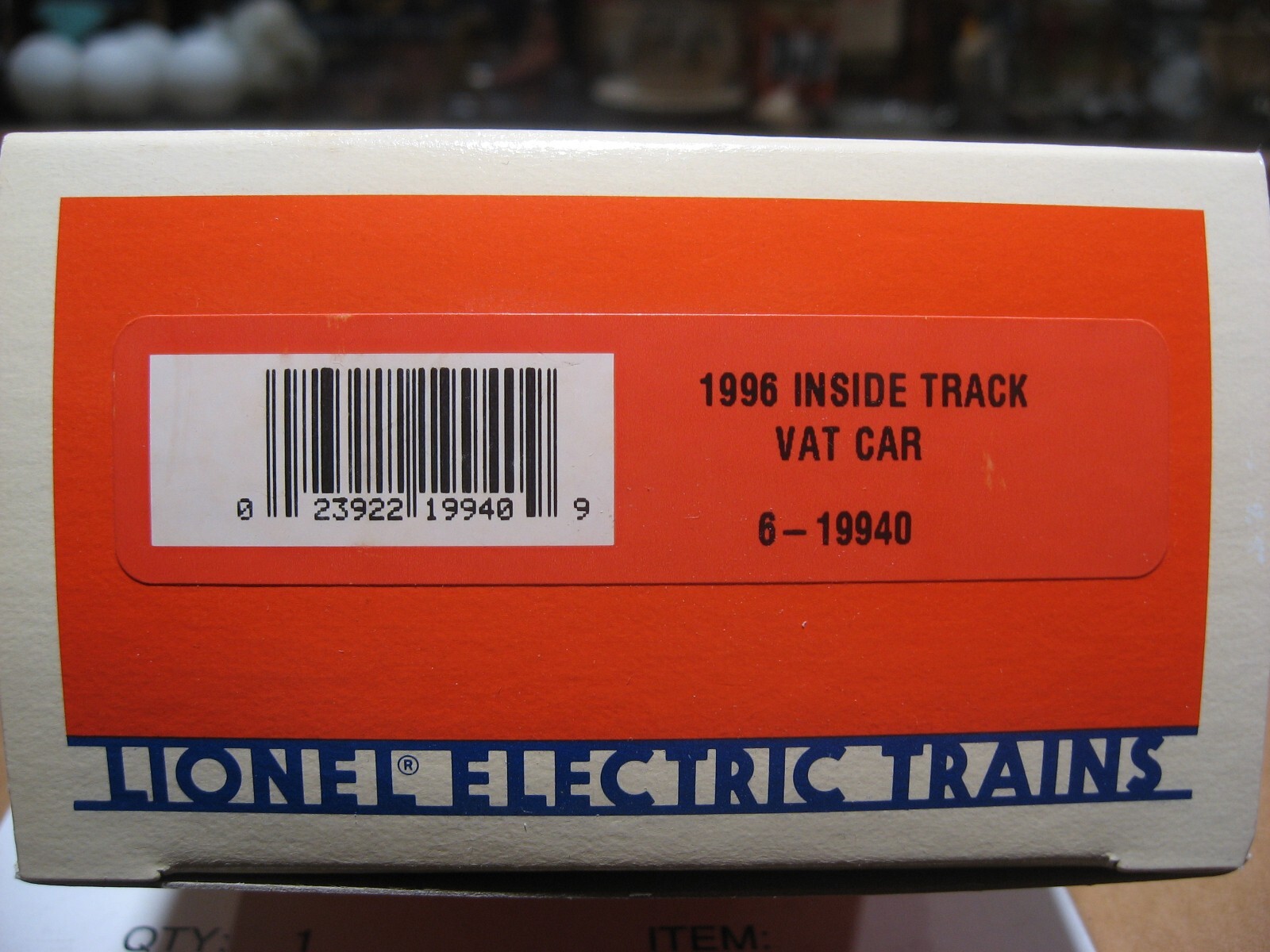 Lionel 6-19940 1996 Inside Track Vat Car * BUY IT NOW LISTING *