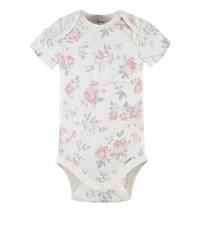 Gerber Baby Girl Modern Moments 1-Piece Floral Bodysuit Size 0-3M