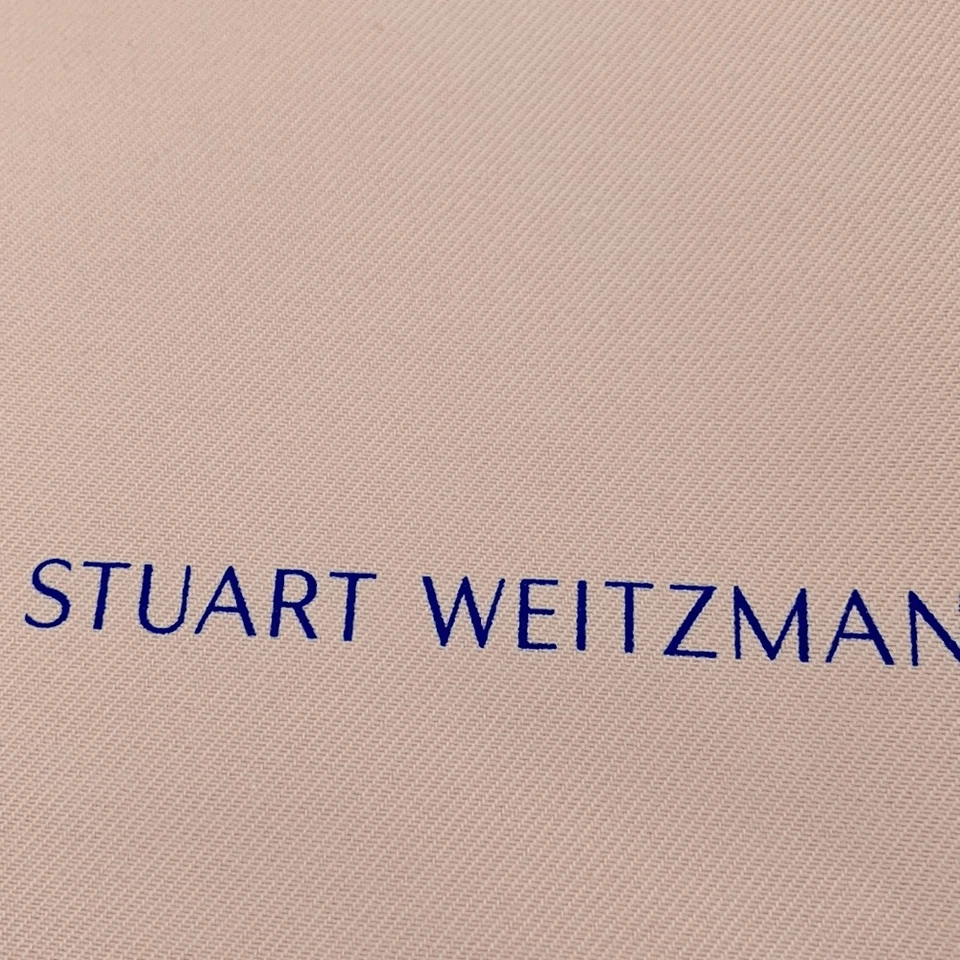 STUART WEITZMAN Plumero Polvo Cordón Calzado Tacones Rosa Lona Bolsa de Regalo Foto 2 de 3