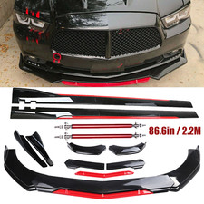 For Dodge Charger 2006-2014 Front Bumper Lip Splitter Spoiler Side Skirt Glossy For Dodge Charger 2006-2014 Front Bumper Lip Splitter Spoiler Side Skirt Glossy
