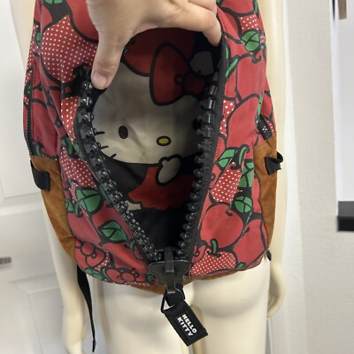 Hello Kitty X Ecomo Red Apple Large Zipper Backpack RARE | eBay display picture 1