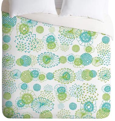 Deny Designs Monika Strigel Winter In My Garden Duvet Cover ''Yellow base'', Queen