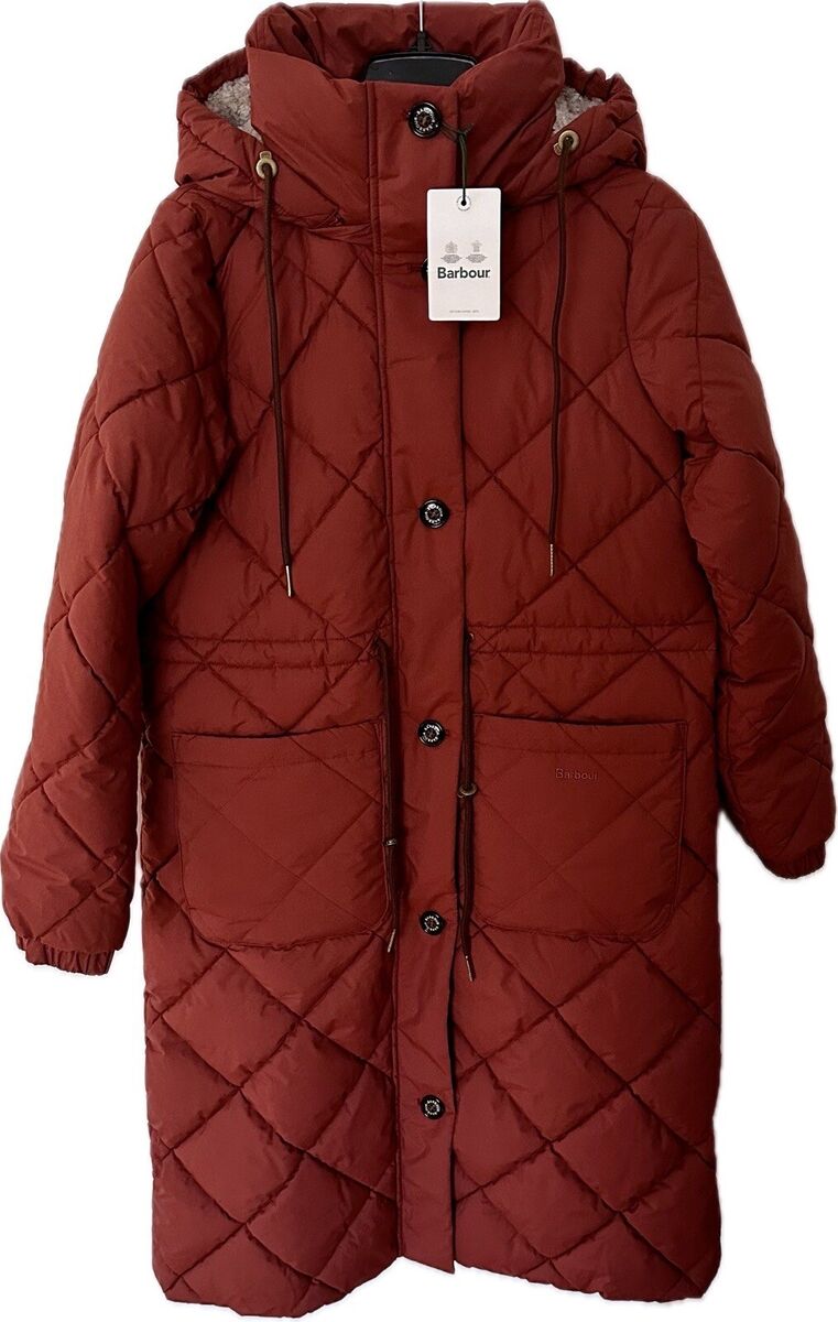 NWTs Barbour Orinsay Quilted Long Jacket. Maple. Sz. 4 US (8 NWTs Barbour Orinsay Quilted Long Jacket. Maple. Sz. 4 US (8