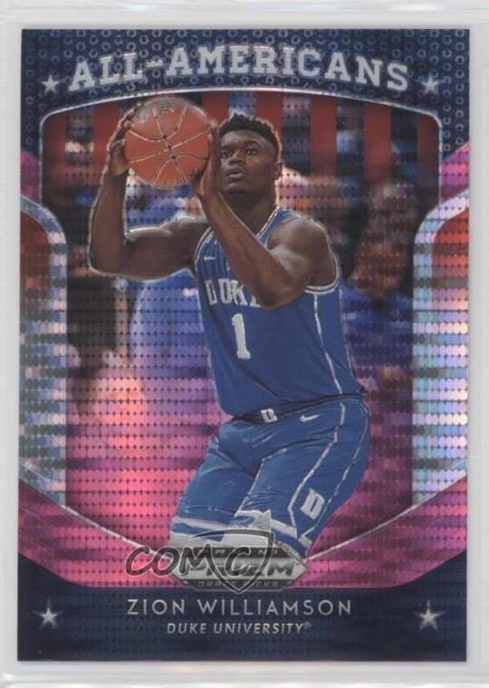 2019 Prizm Draft Picks All-Americans Pink Pulsar Zion Williamson Rookie RC 07i7