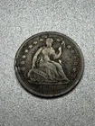 🔥1856 Seated Liberty Half Dime, Nice Features, Liberty Visible, BID TO WIN!🔥