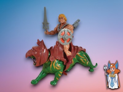  He Man & Battle Cat Masters of the Universe 80er 100% komplett 