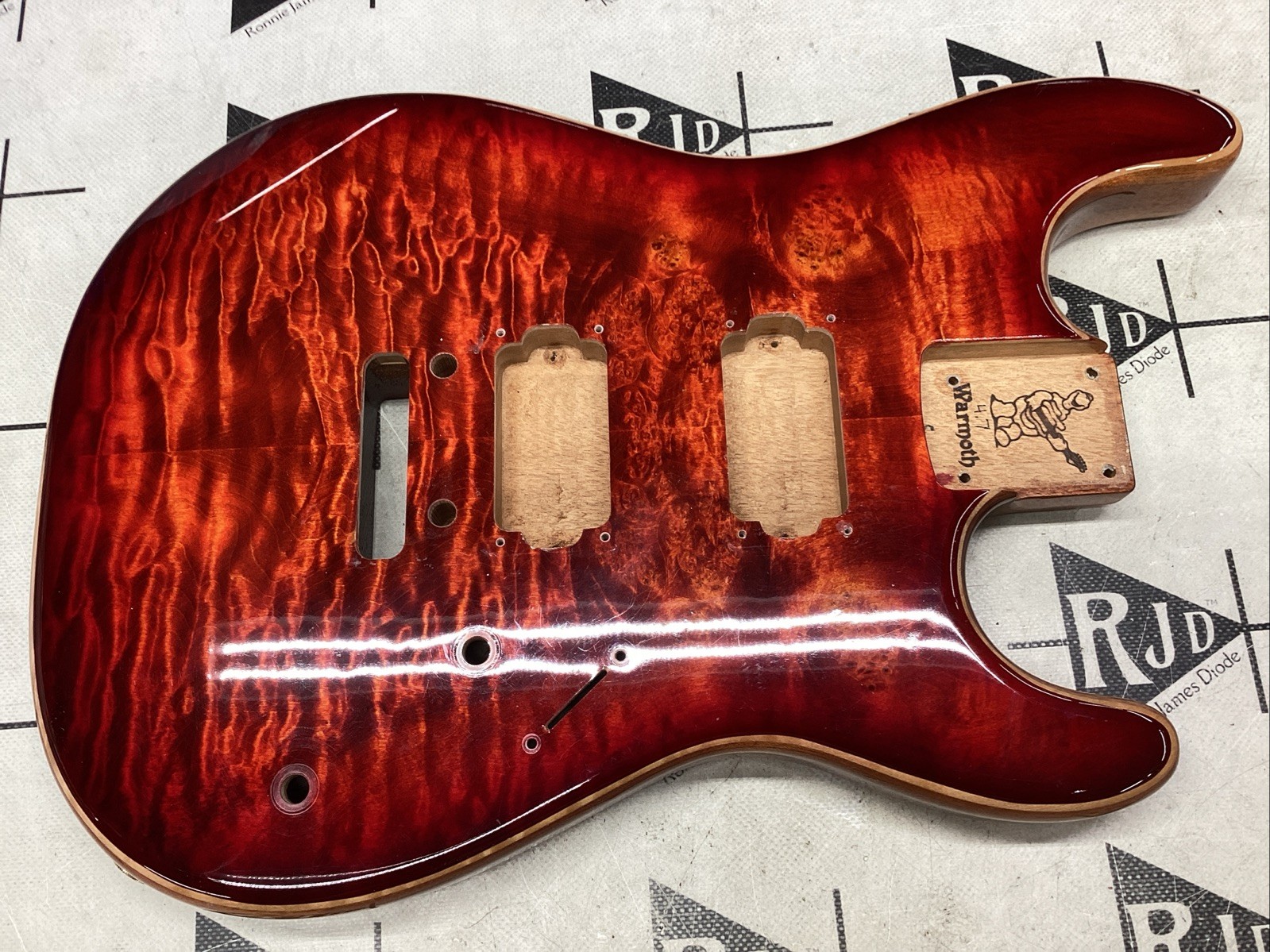 Warmoth Strat Electric Guitar Body Mahogany Exotic Top Gloss