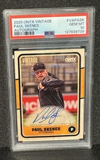 2025 Onyx Vintage Paul Skenes On Card Autograph  #VAPASK PSA 10 Pirates Pop 1 