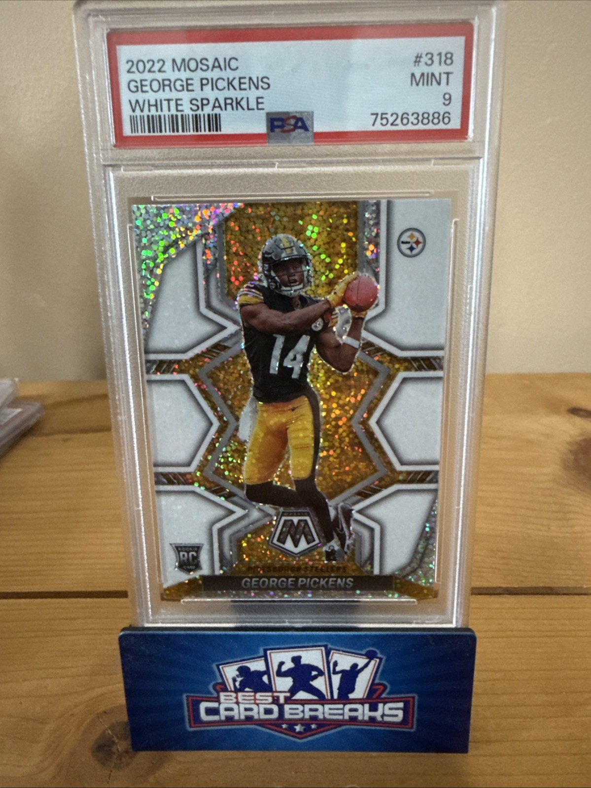 2022 Panini Mosaic - Rookies George Pickens #318 White Sparkle Prizm (RC)