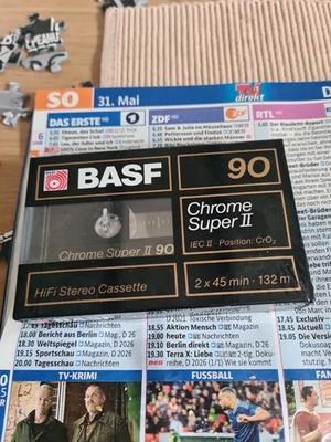 BASF Chrome Super II . Tape Cassette, Kassetten .Neu / OVP . Leer 