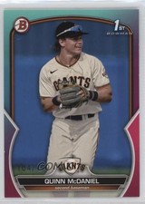 2023 Bowman Draft Aqua & Pink Gradient 104/199 Quinn McDaniel #BD-136 0o3x