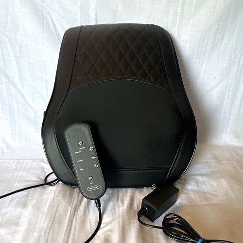 Boriwat R7 Shiatsu Massage Cushion Seat & Back Massager with Heat, Black