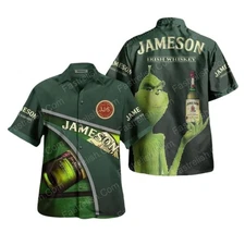 The Grinch Jameson Irish Whiskey Hawaiian Shirt