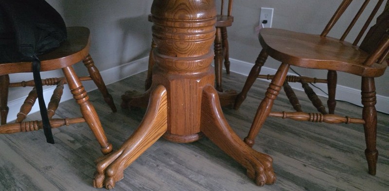 Dining Room Table and Chairs with Claw Feet
