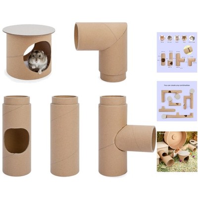 Interactive DIY 5-Tube Hamster Burrow   Safe, Pet-Friendly Fun for Small Animals