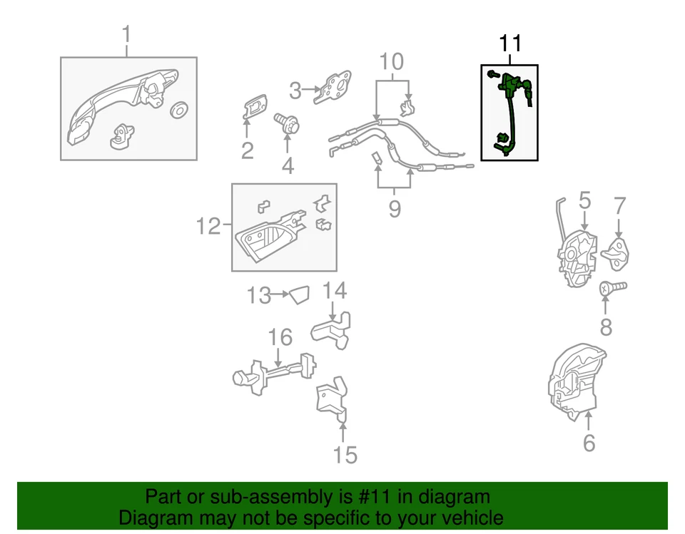 Cilindro de bloqueo genuino Honda 72185-TP6-A01 Foto 2 de 2