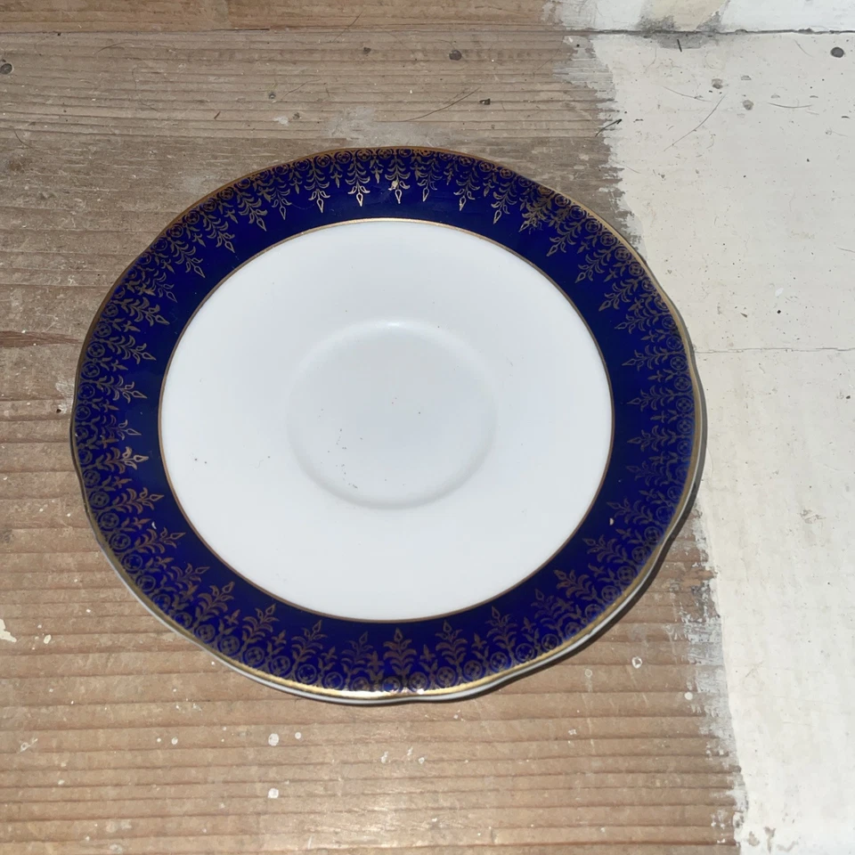 Antique Aynsley Bone China, Cobalt Blue With Gold, Beautiful Tea Cup &  Saucers  - Image 2 of 4