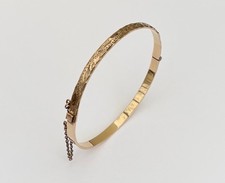 Vintage 50 Micron 9CT Rolled gold Hinged bangle. BLTD.
