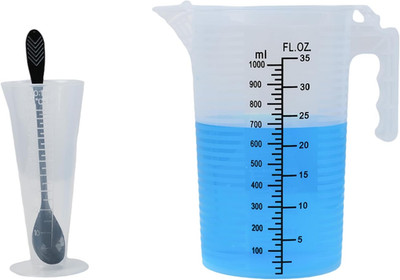 Measuring Cups 35Oz (1000 Ml), Plastic, Multipurpose - Great for Chemicals, Oil,