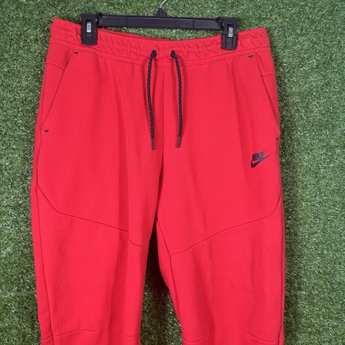 Nike Tech Fleece Jogger Mens Large Red Sportswear - Picture 2 of 9