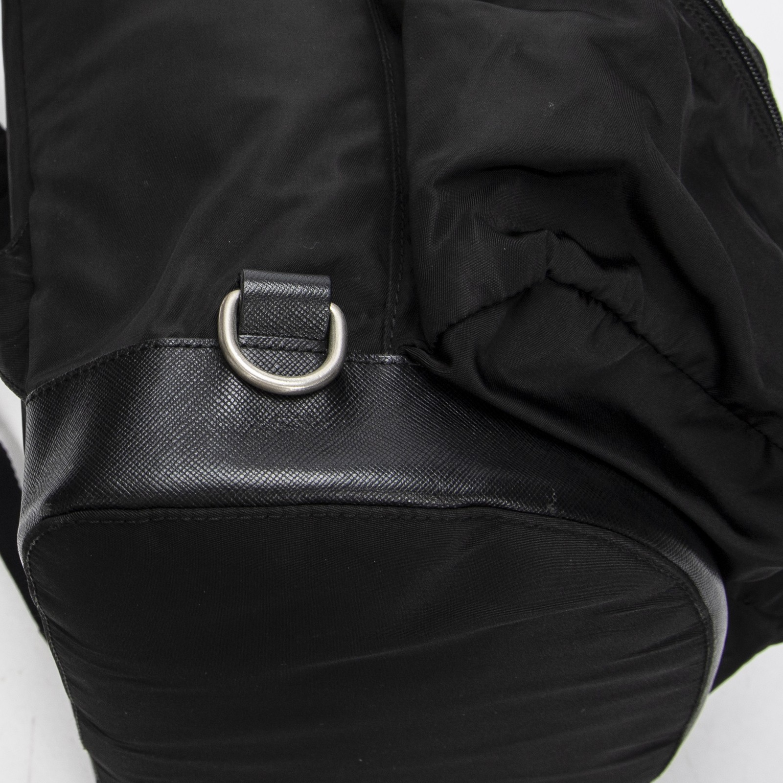 Prada Black Double Pocket Drawstring Backpack Bac… - image 7