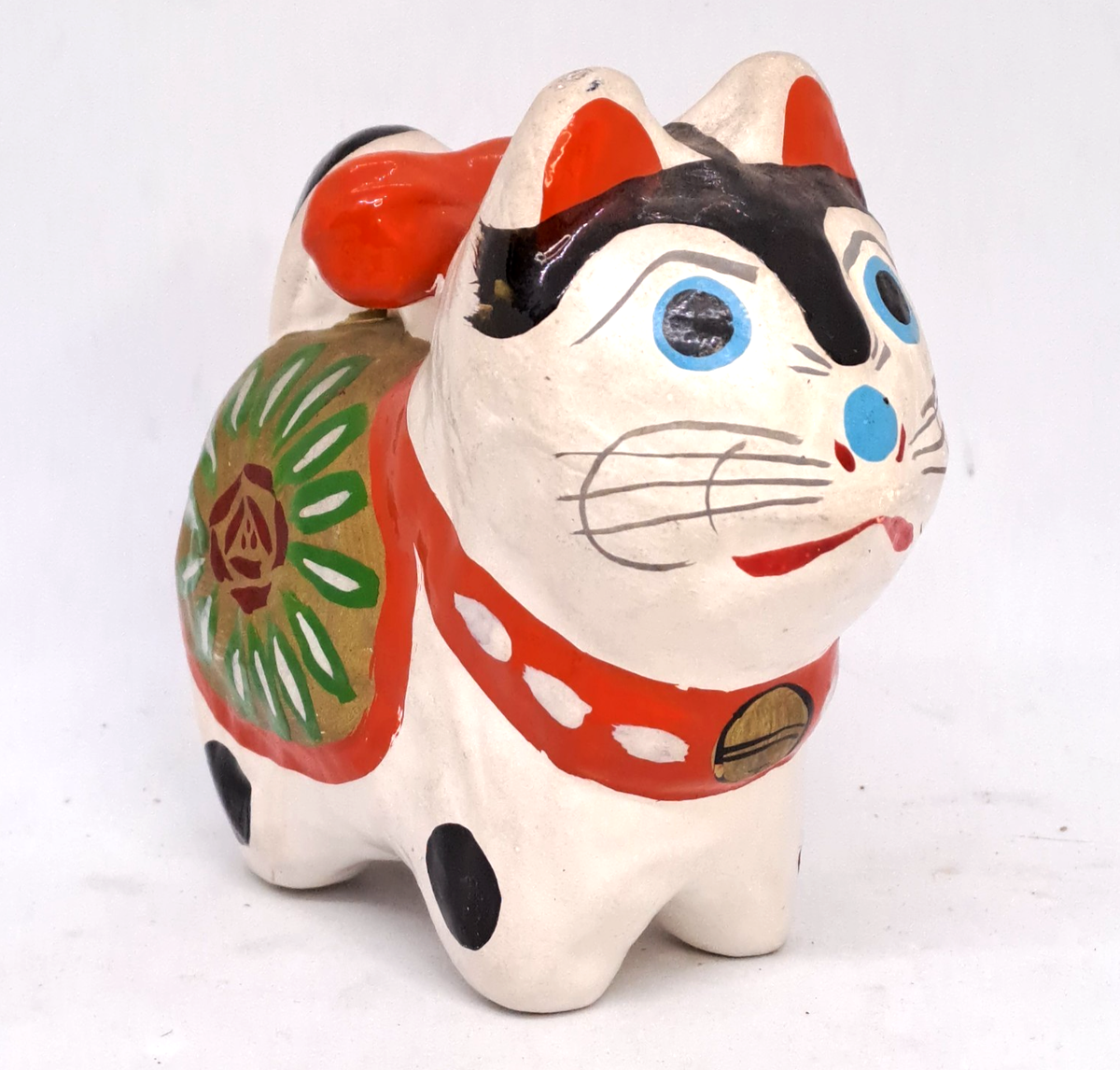 Japanese Paper Mache Doll Inu Zodiac Hariko Dog Craft Lucky Figure