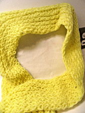 Ladies hand knitted scarf neck warmer Handmade by Nana Medium Weight Yellow knit
