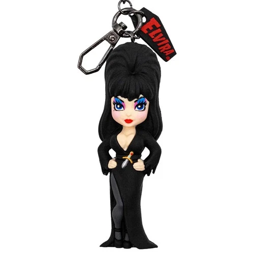 Kreepsville 666 Elvira Standing 3D Vinyl Keychain Carabiner Mini Clip Goth Retro - product listing photo