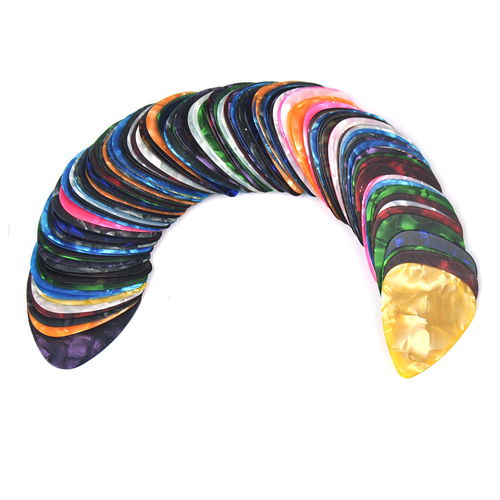 75pcs Celluloid 351 Shape Guitar Picks Plectrums Thin Medium Heavy Gauges Mixed - Picture 3 of 5