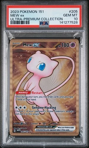 Pokemon PSA 10 Mew ex 151 UPC Metal Card  205/165 SV: Scarlet & Violet 2023