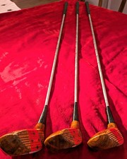 Vintage Toney Penna Mod 65 Oil Hardened Persimmon Wood Set - Driver, 3-Wood, 4-W