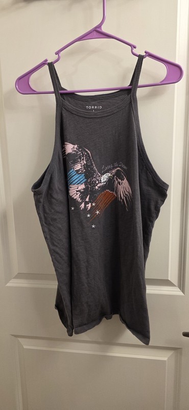 Torrid 1X Gray High Neck Tank, Classic Fit, Lightweight & Breathable. Worn 1X