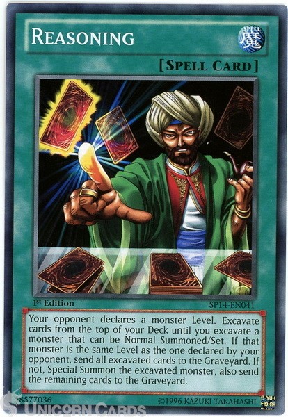 SP14-EN041 Reasoning : Starfoil Rare 1st Edition Mint YuGiOh Card