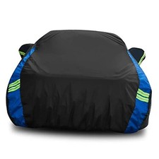Avecrew Car Cover Waterproof All Fit Sedan Length 194-208 inch Black-Blue