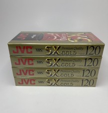 Lot of 4 Blank VHS Tapes JVC SX High Performance 120 6 hrs T-120SX - Sealed
