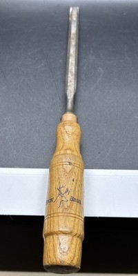 Vintage Buck Bros Deer Logo Wood Chisel 1/2  x 14.5  USA Carpenter Tool