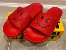 Chinatown Market CTM Smiley Men's Slides Sandal Red Black CTMS-250032