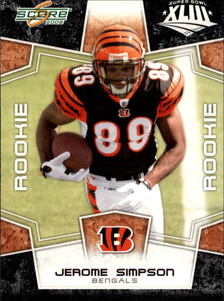 2008 Score Super Bowl XLIII Black #367 Jerome Simpson - FB
