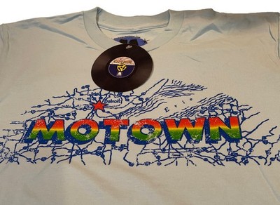 Motown~ Records Vintage Logo~ T-Shirt Light Blue Size M ***New