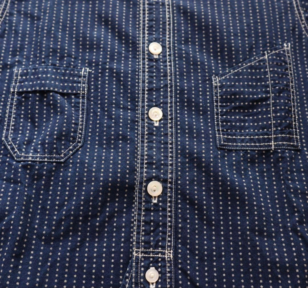 Real Help Button Used The Real McCoys Double Diamond Star Wabash Work Shirt Mens Size 14 ...