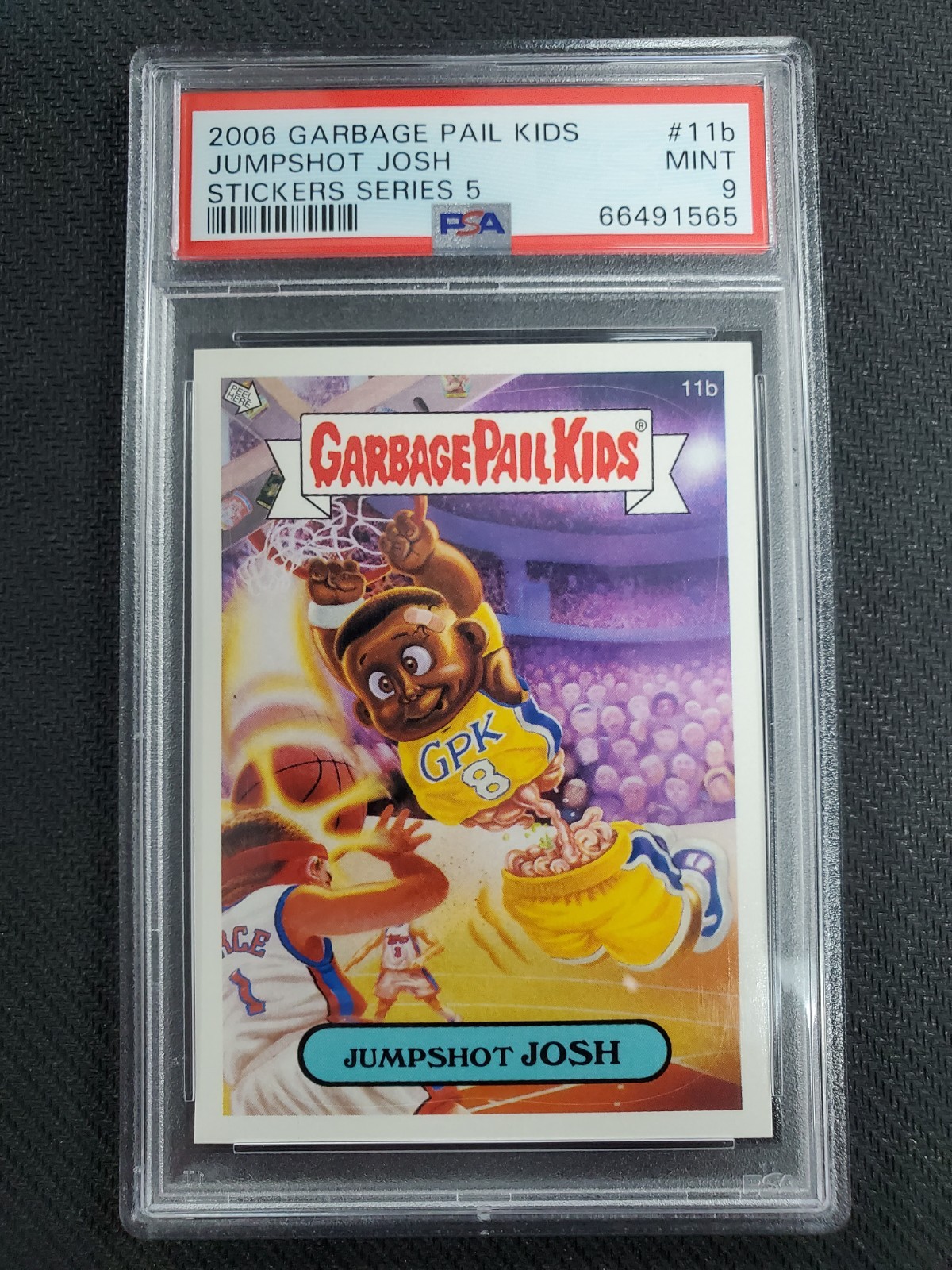 2006 GARBAGE PAIL KIDS JUMPSHOT JOSH STICKERS SERIES 5 PSA 9 (KOBE BRYANT)