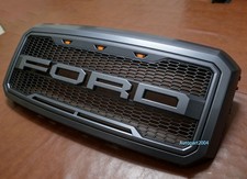 Mesh Grill For 2011-2016 Ford F250 F350 Super Duty Grille Matte Black Wletter