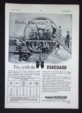Original 1958 Advert Vickers Vanguard Commercial Aircraft Profit Potential