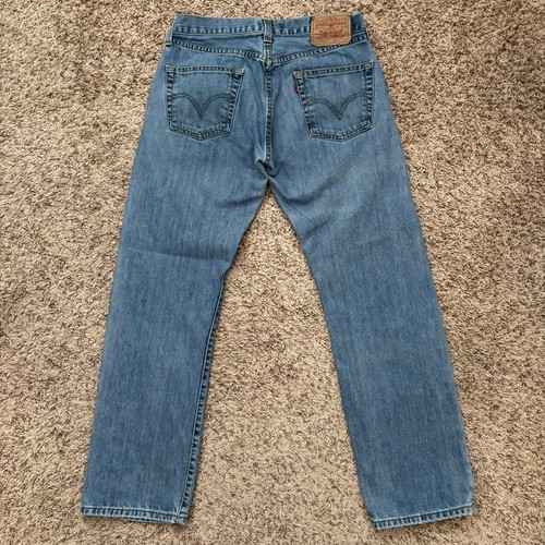 Levi's 501 Jeans Men's 31x30 (32x29) Blue Denim Straight 100% Cotton Vtg 90's - Picture 9 of 15