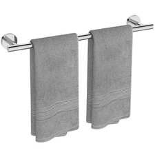 Modern Chrome Towel Bar 24 Inch Wall Mount Bathroom Hardware Rack SUS304