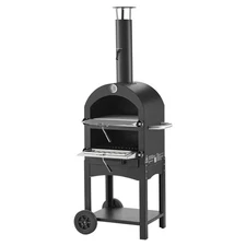 Outdoor Pizza Oven, 12" Pellet Fire Ovens, 2-Layer Pizza Oven Wood Fired, Wood B